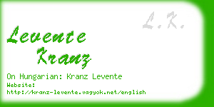 levente kranz business card